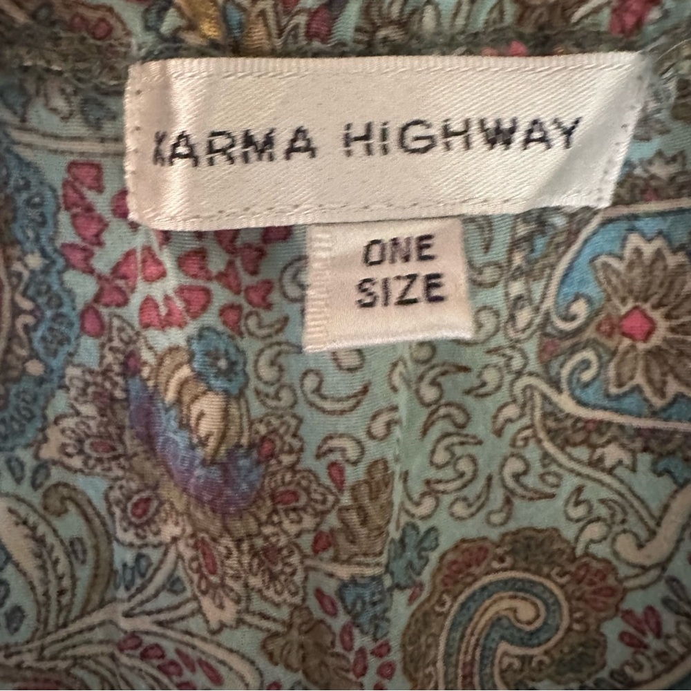 Bohemian Paisley Maxi Dress in Green and Rust - Picture 6 of 8